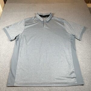 Nike Golf Tour Performance Polo Mens 2XL Gray Green  Speed Print 620159 LOGO